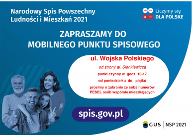 Plakat Mobilnego Punktu Spisowego